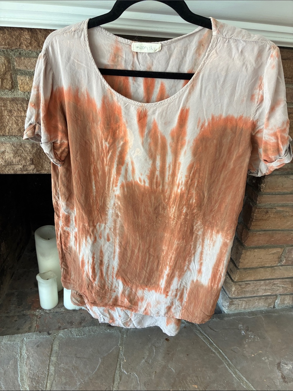 Raquel Allegra style tie dye blouse